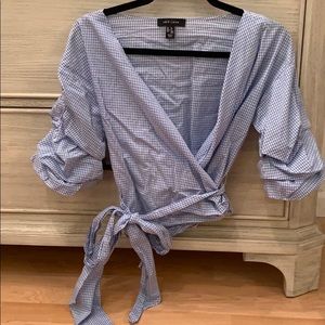New Look Wrap puff sleeve top